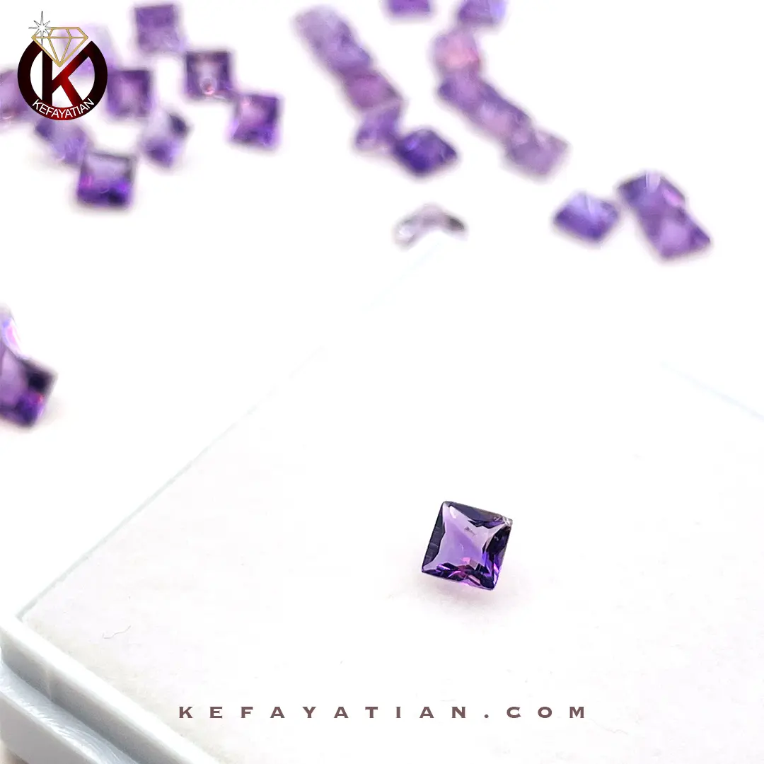 آمتیست مربع faceted کد52